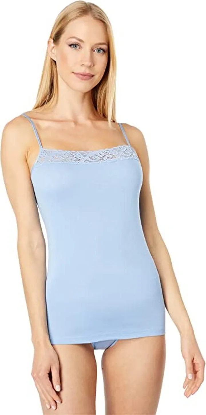Hanro Moments Spaghetti Camisole (Blue Moon) Women's Sleeveless