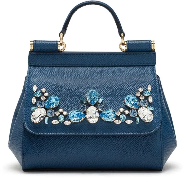 mini Sicily crystal-embellished bag