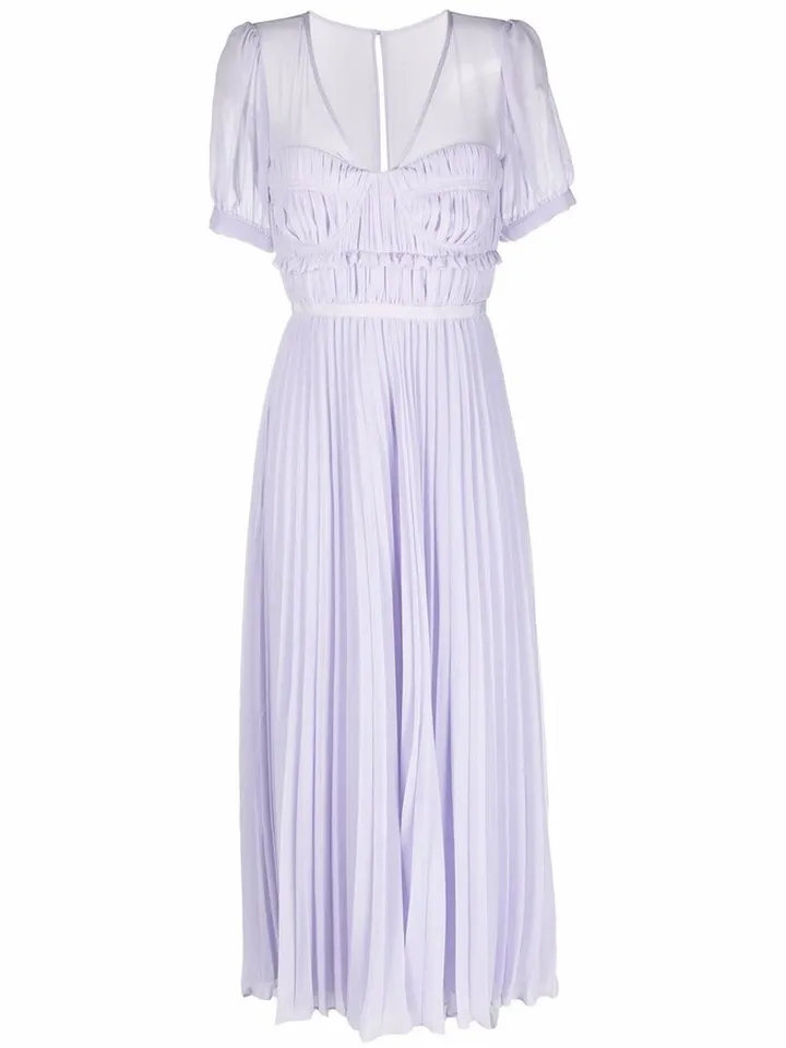 Pleated Midi Dress