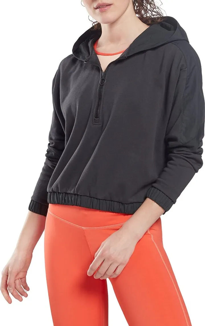 Core 10 by Reebok Women's Oversized French Terry Quarter-Zip Hoodie