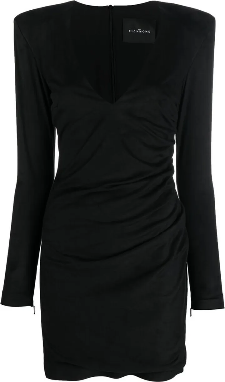 Draped-Design Mini Dress