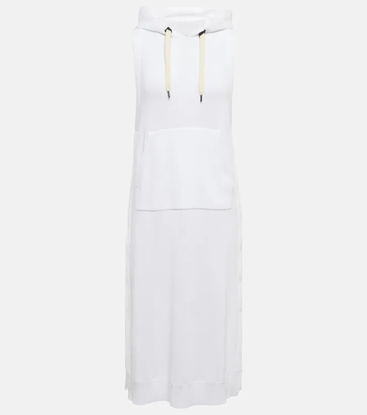 Hooded midi dress