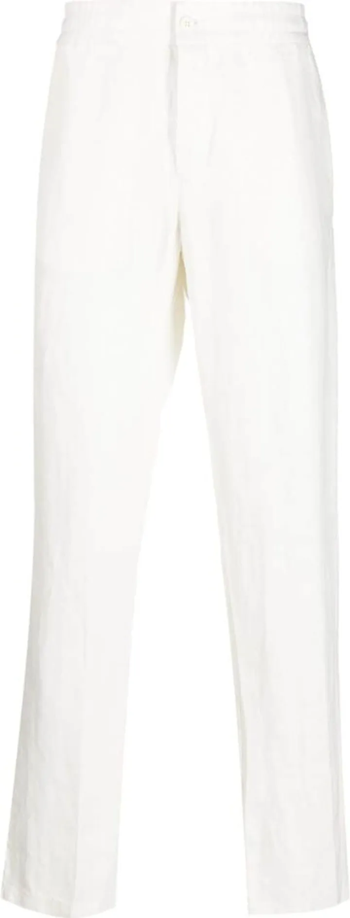 Straight-Leg Cotton-Linen Trousers