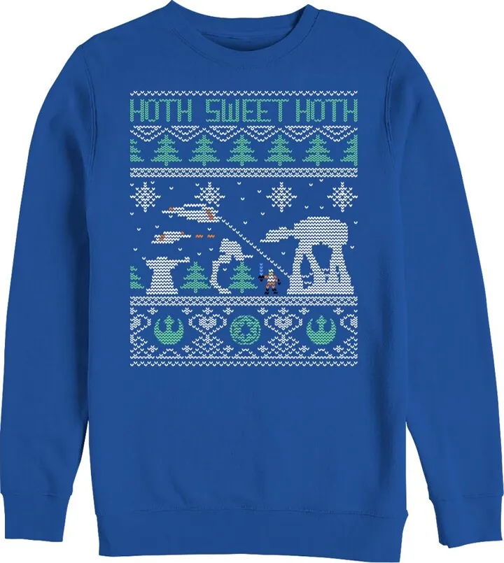 Men's Star Wars Ugly Christmas Hoth Sweet Hoth Sweatshirt - Royal Blue - X Large