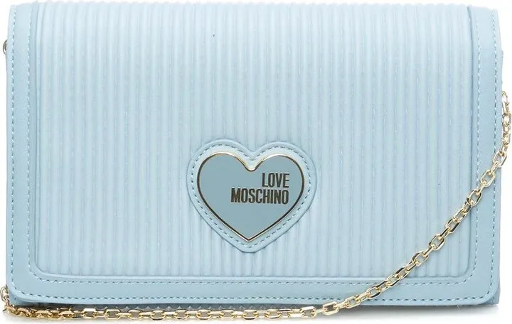Love Moschino Logo Patch Chain-Linked Satchel Bag