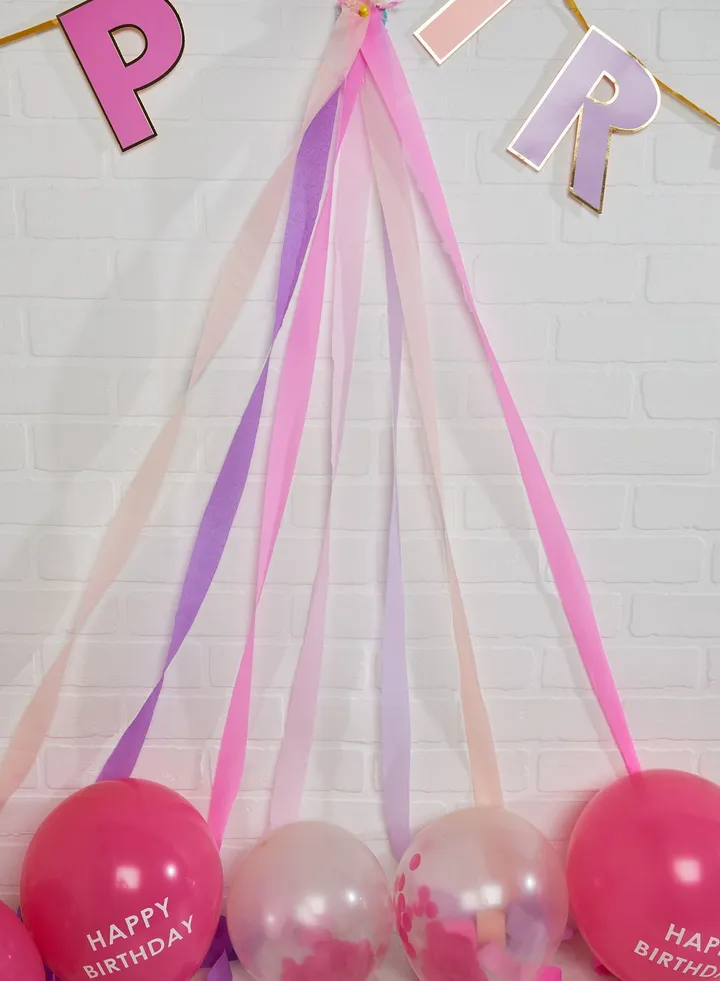 Rose, Streamers, Mixed Colours, 7Pk