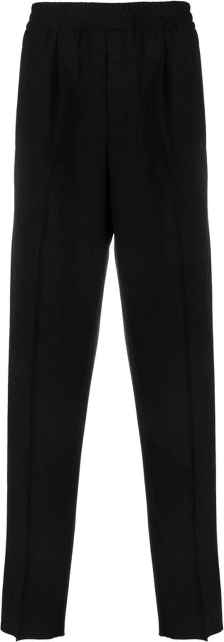 Elasticated-Waist Tapered Trousers