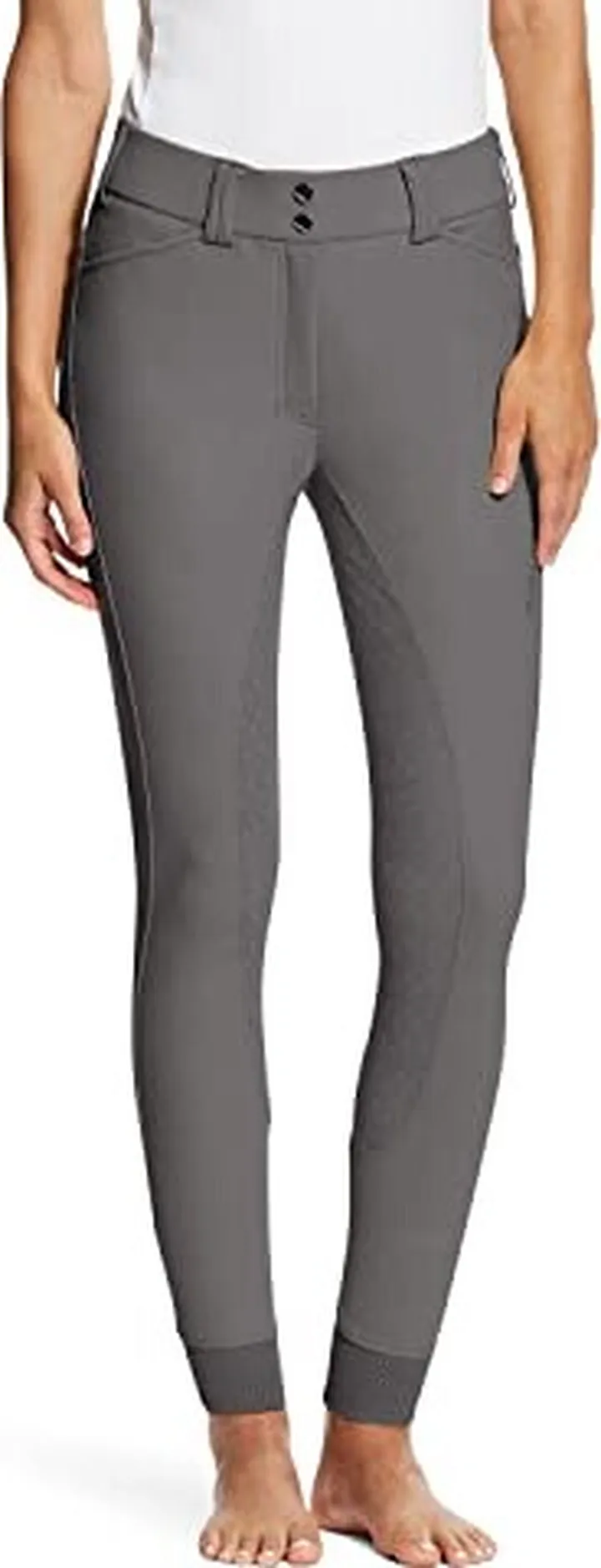Ariat Female Tri Factor Grip Full Seat Breech Plum Grey 30