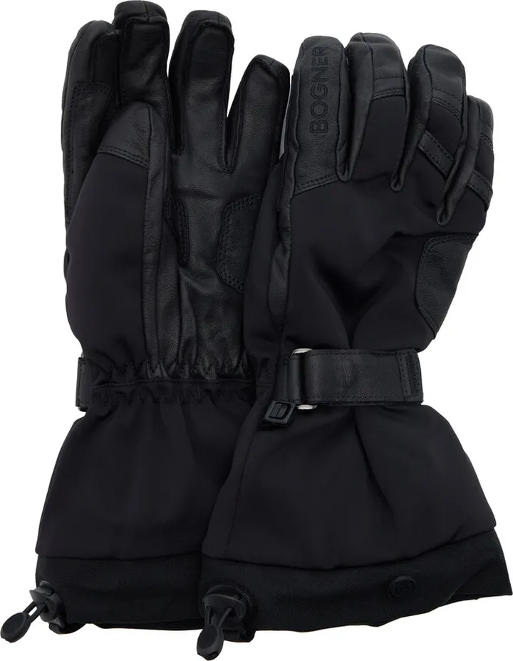 Women's Ella Leather-Tipped Nylon Ski Gloves