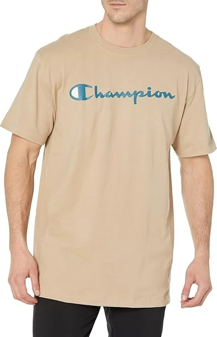 Champion Big Tall Classic Graphic Tee (Country Walnut) Men's Clothing