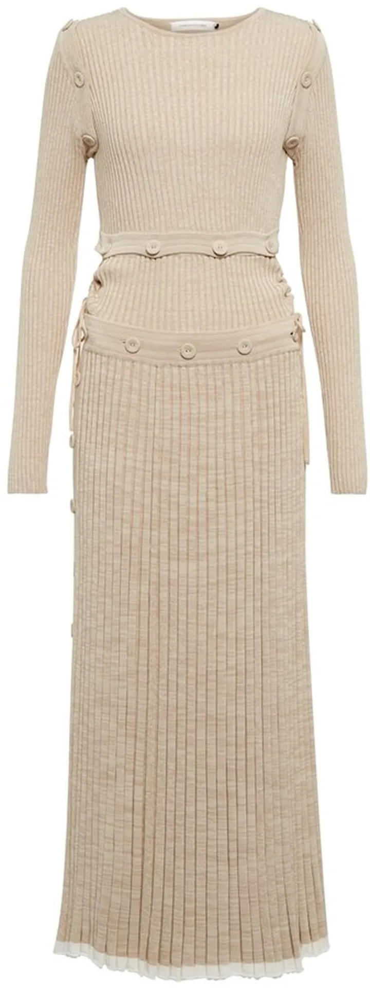 Convertible ribbed-knit maxi dress