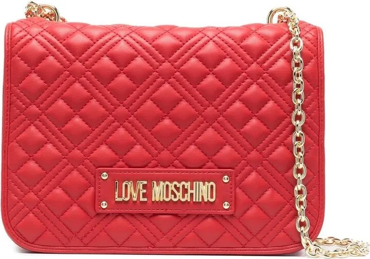 Quilted Logo-Plaque Shoulder Bag
