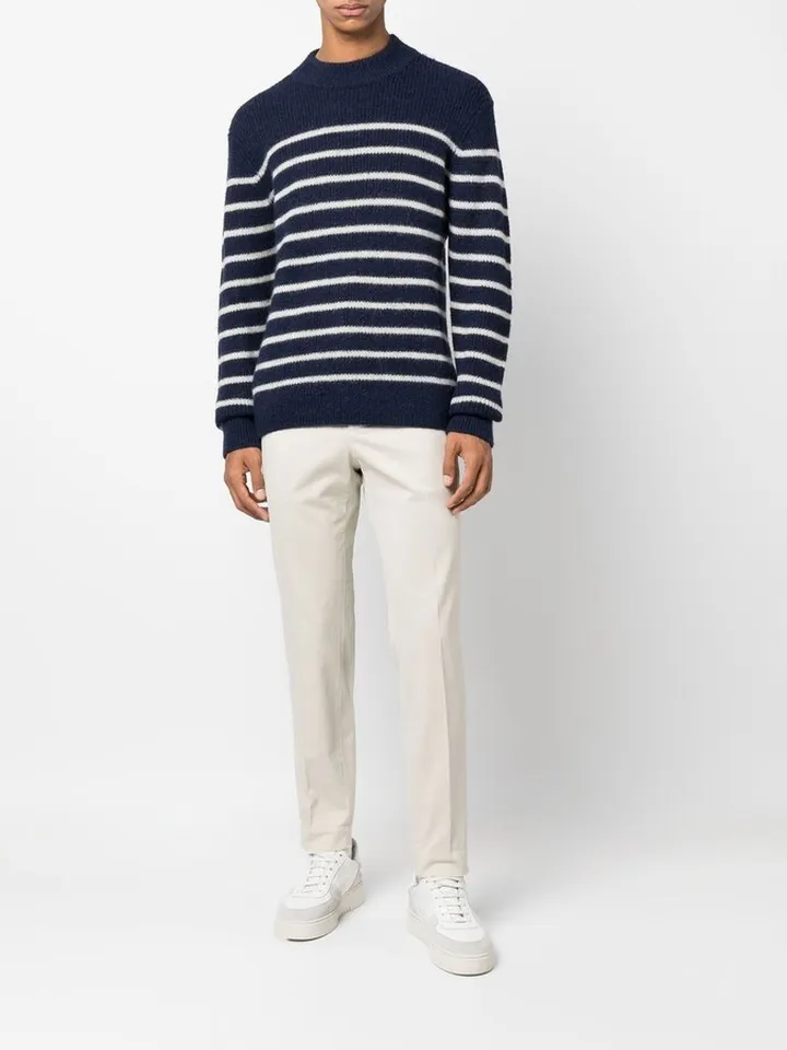Straight-Leg Cotton Trousers