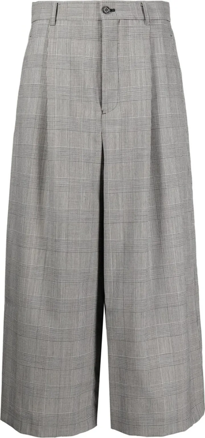 Glencheck cropped trousers