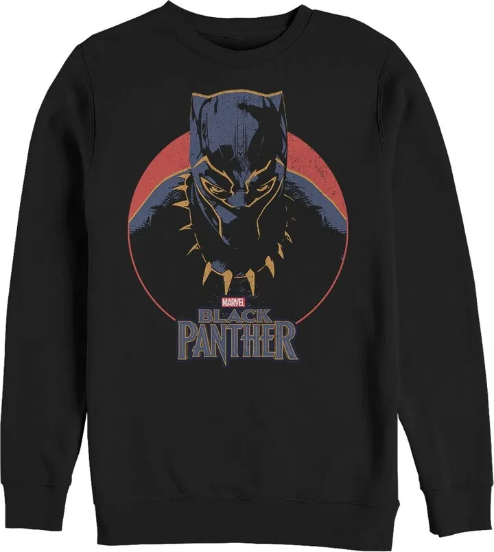 Men's Marvel Black Panther 2018 Retro Circle Sweatshirt - Black - 3X Large