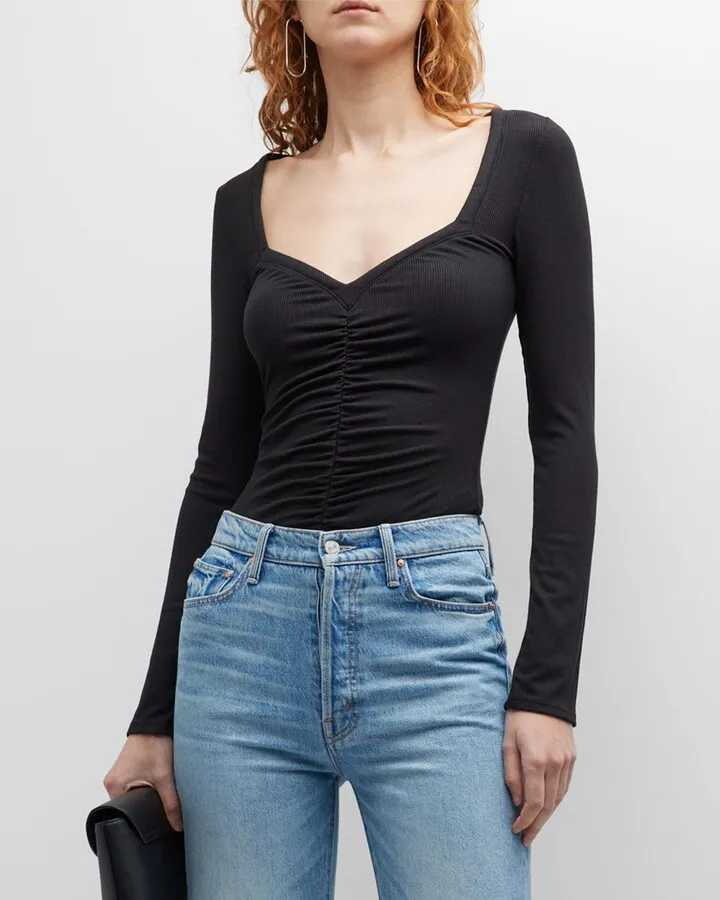 Annalisa Long Sleeve Ruched Top