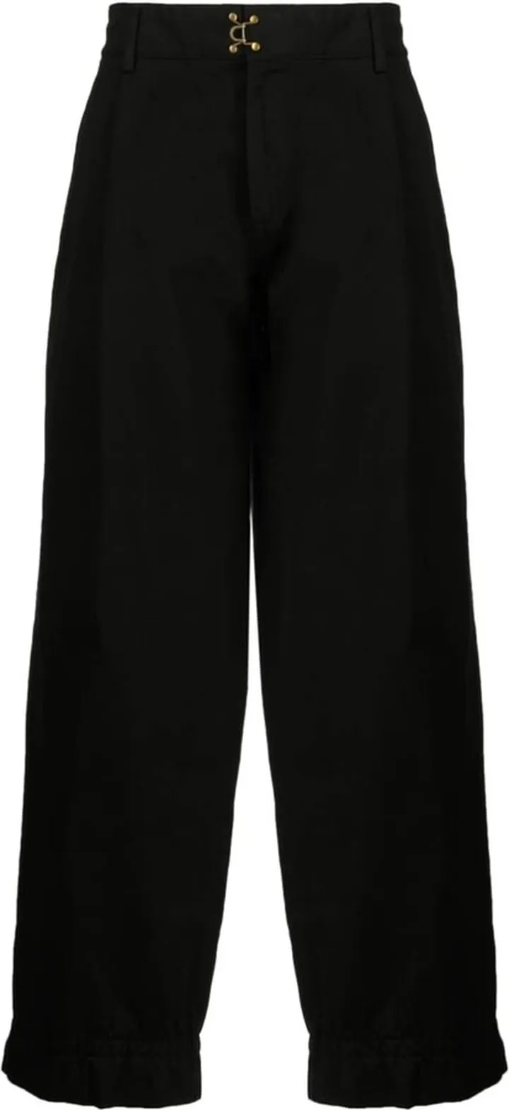Wide-Leg Cotton Trousers