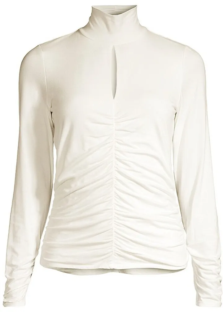Ruched Turtleneck Top