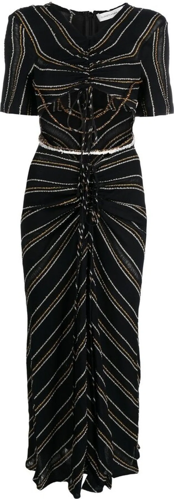 Crystal Garland cut-out detail T-shirt dress