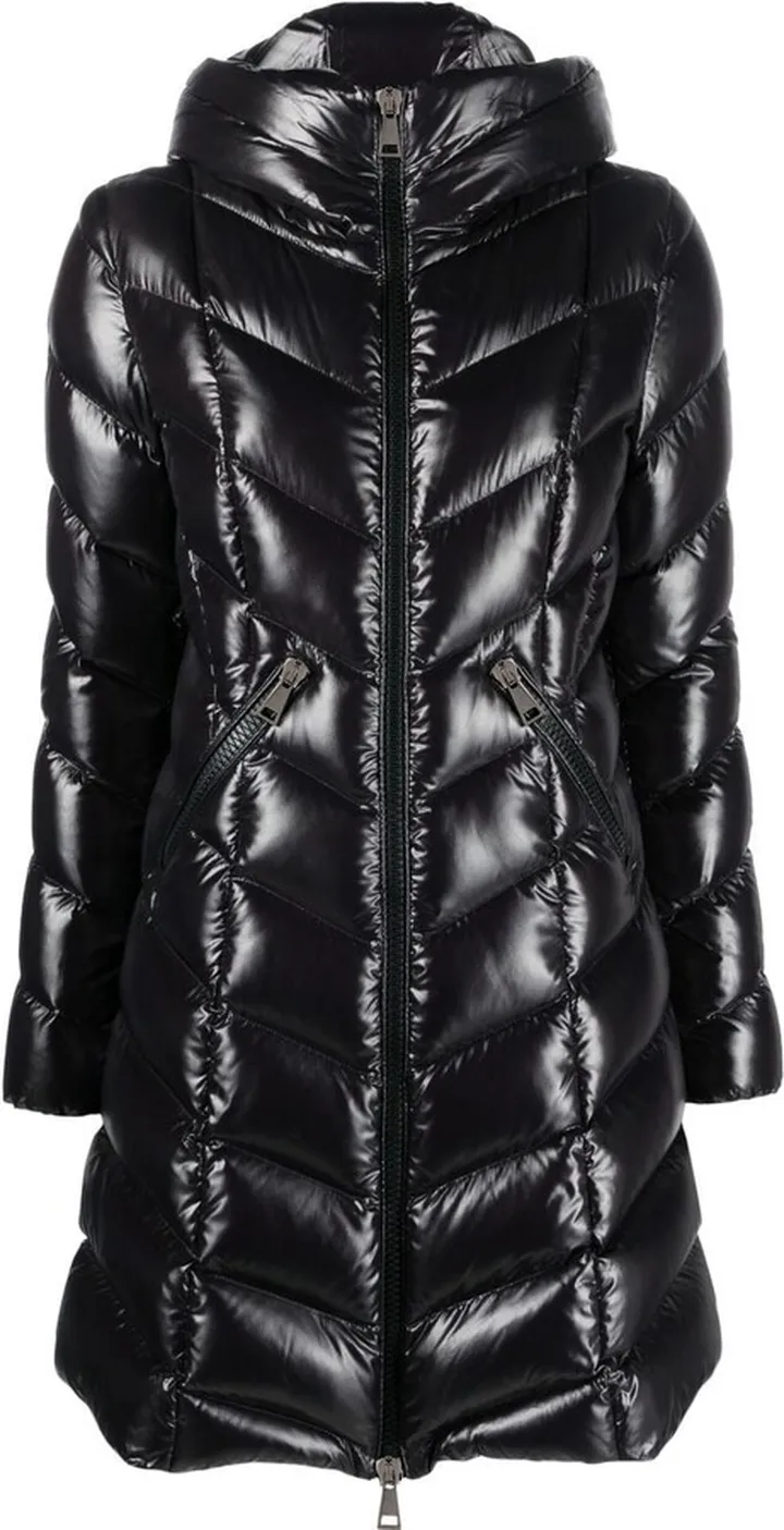 Marus high-shine quilted coat