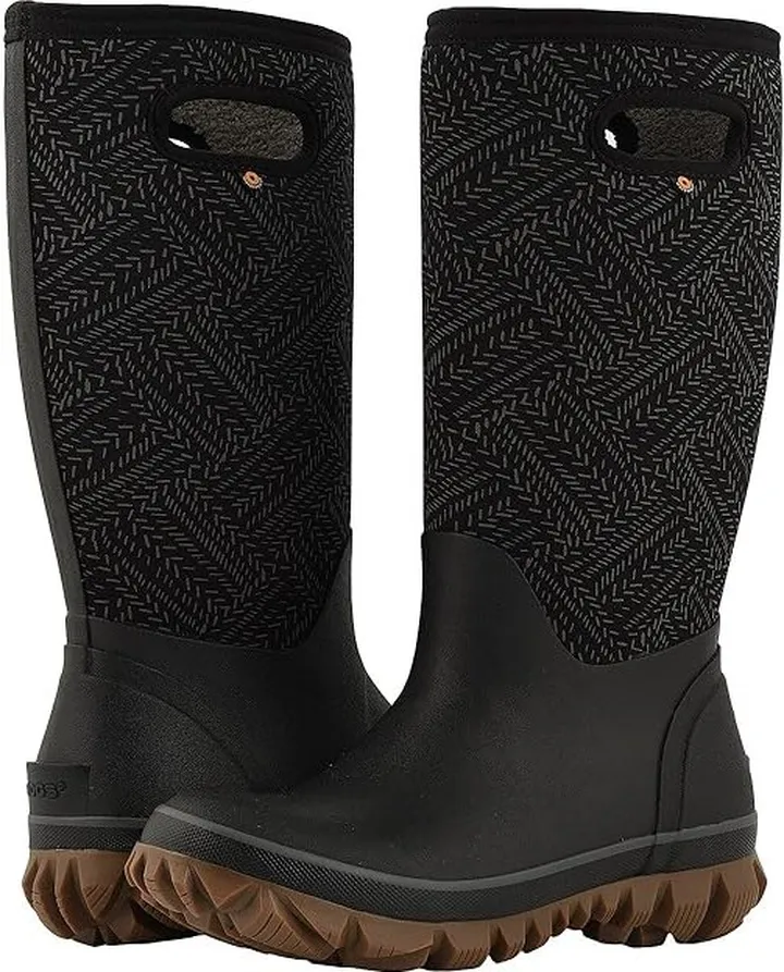 Bogs Whiteout Fleck (Black) Women's Rain Boots