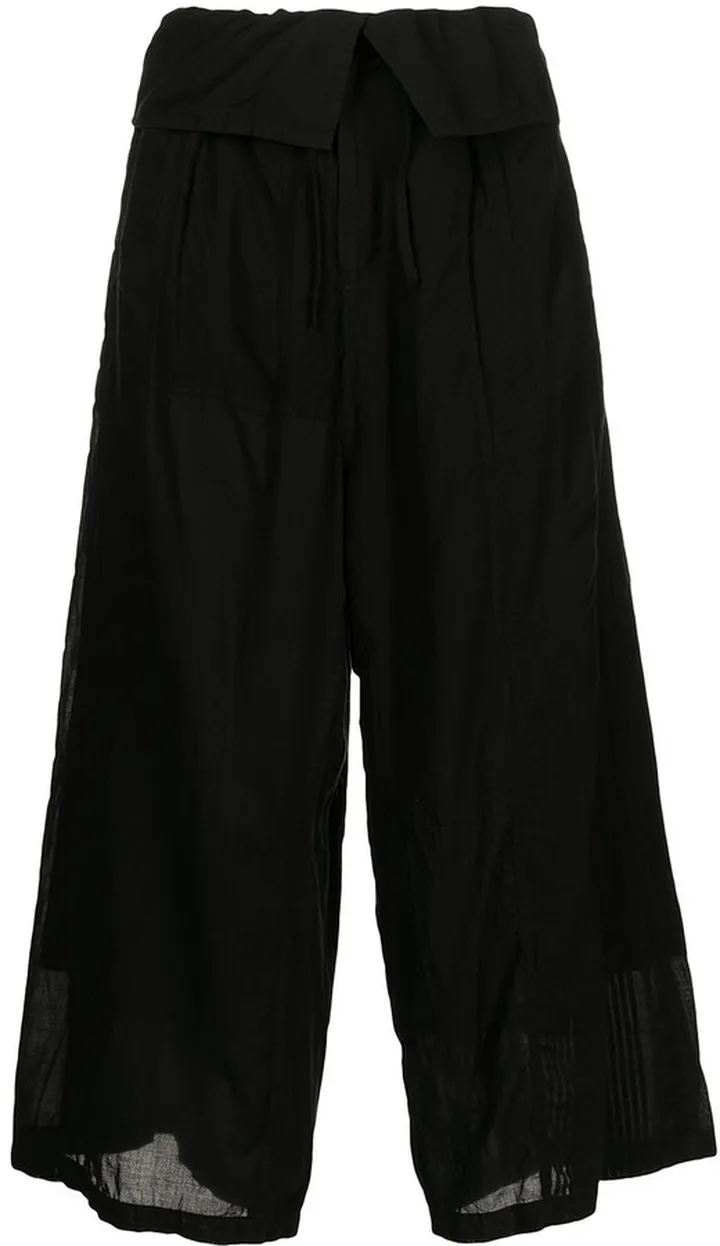 Cropped Paperbag-Waist Culottes