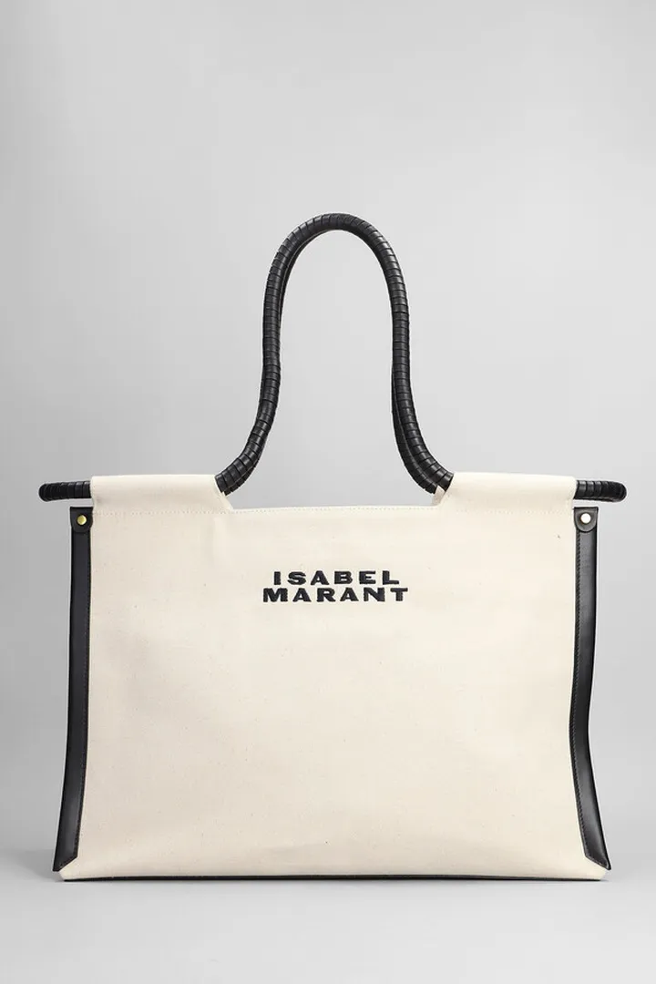 Toledo Hand Bag In Beige Cotton
