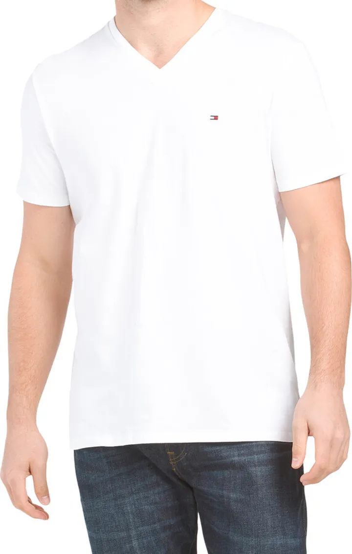 V-neck Stretch Short Sleeve Tee