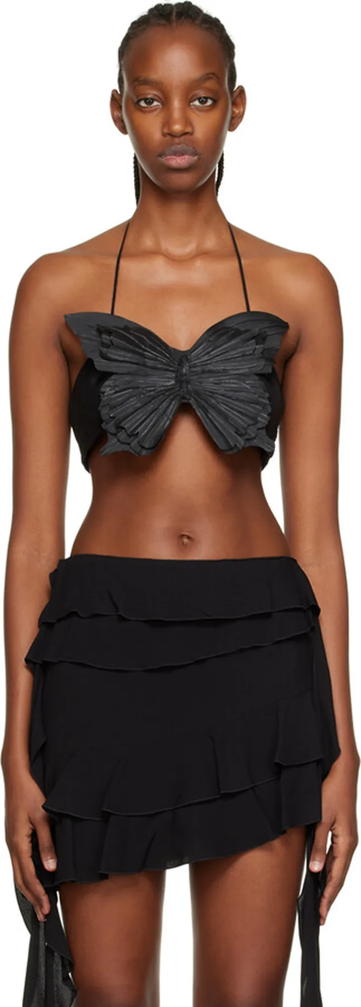 Blumarine Black 3D Butterfly Camisole