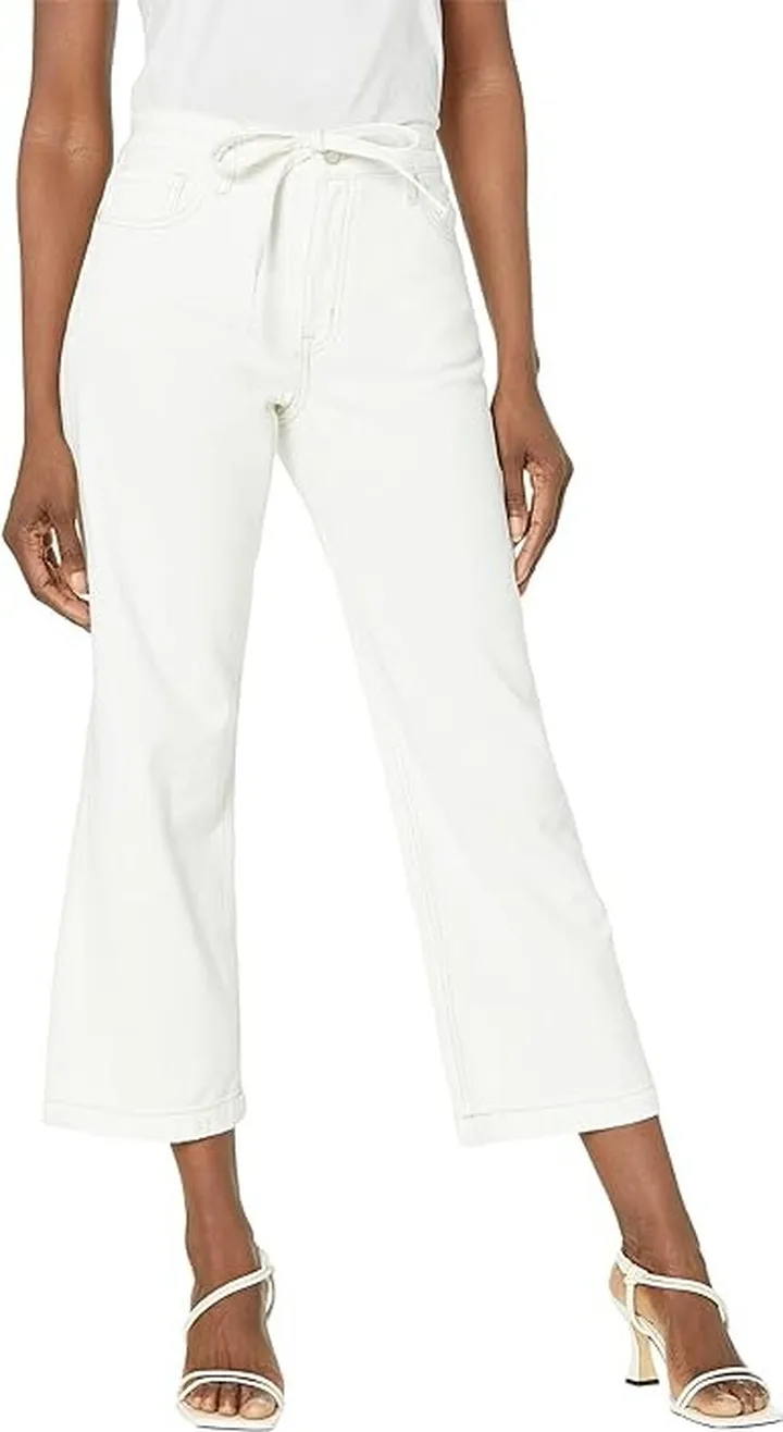 Sanctuary Micro Belt Crop (Powdered Sugar) Women's Clothing