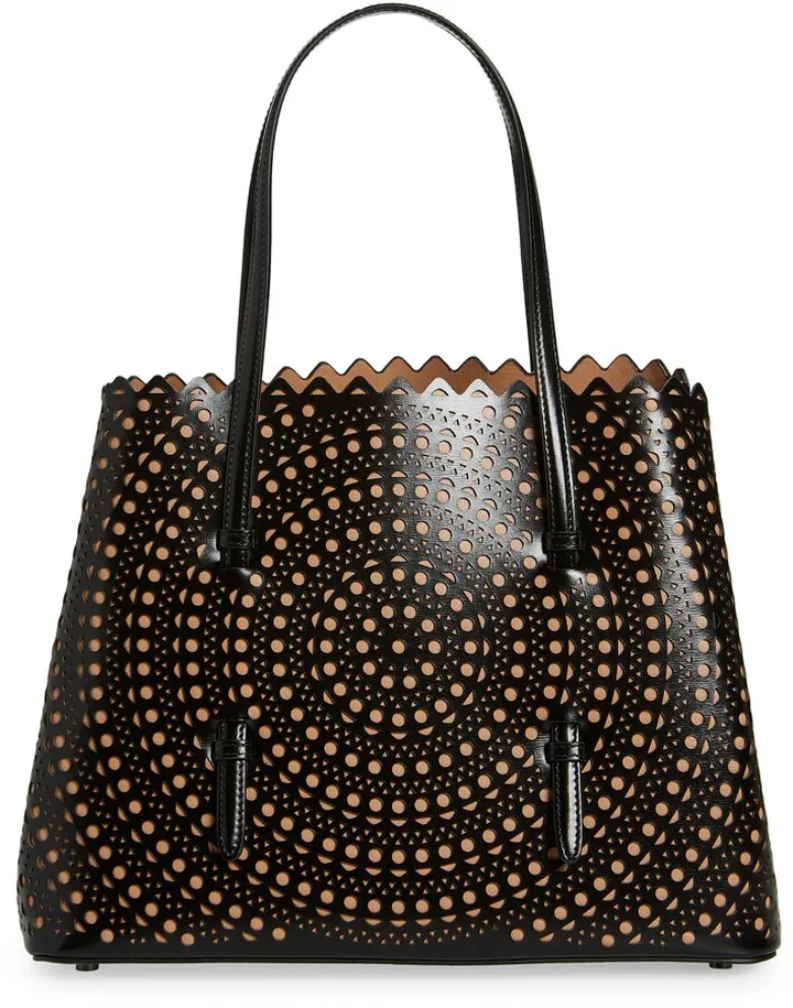 Mina Mini Vienne Perforated Leather Tote