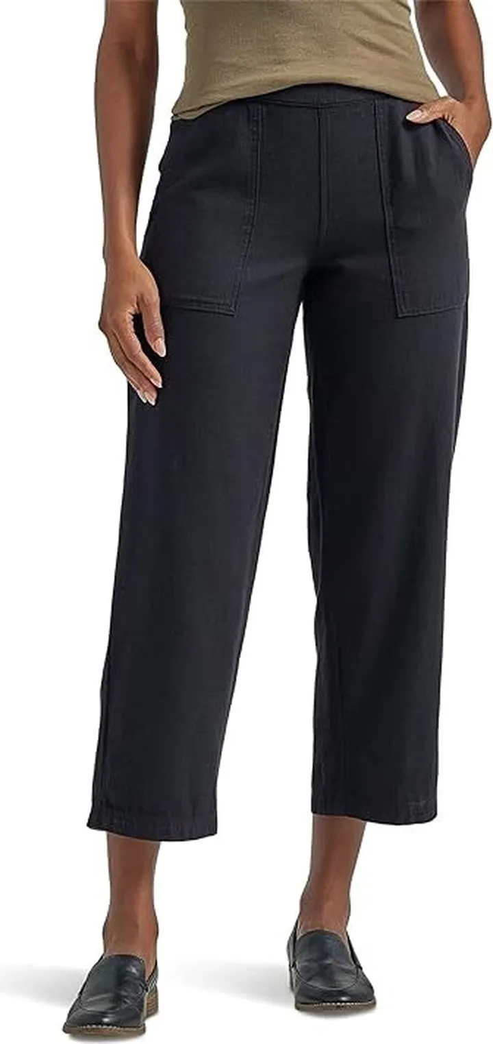 Lee Ultra Lux Pull-On Crop (Black) Women's Casual Pants