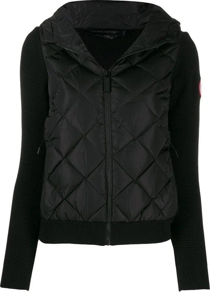 Black HyBridge Quilted Knit Jacket
