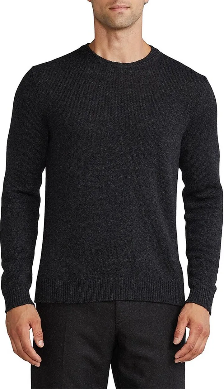 Ribbed-Trim Cashmere Sweater
