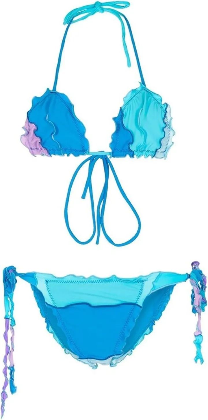 Ruffle-Trim Triangle Bikini