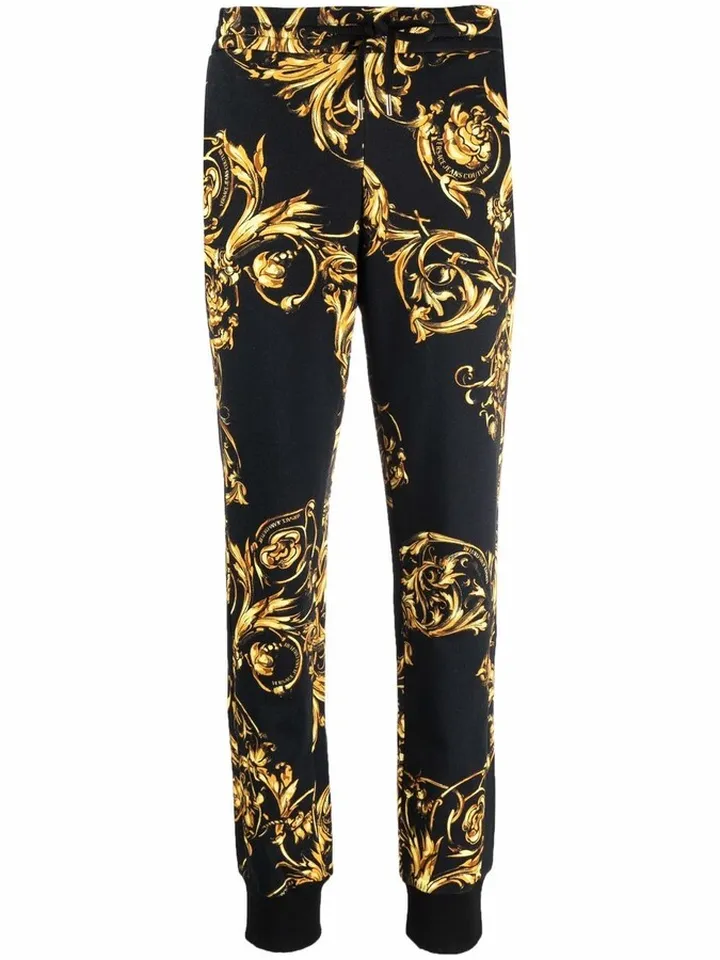 Barocco-print cotton track pants