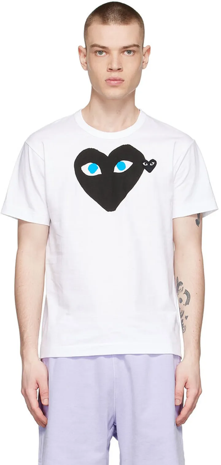 Comme des Garçons Play White Cotton T-Shirt