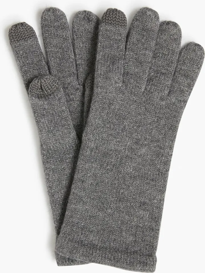 Heather Grey Echo Knit Touch Gloves