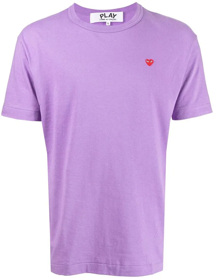heart-patch short-sleeve T-shirt