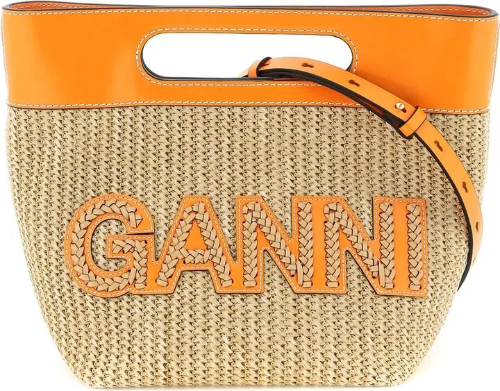 Ganni Raffia Handbag
