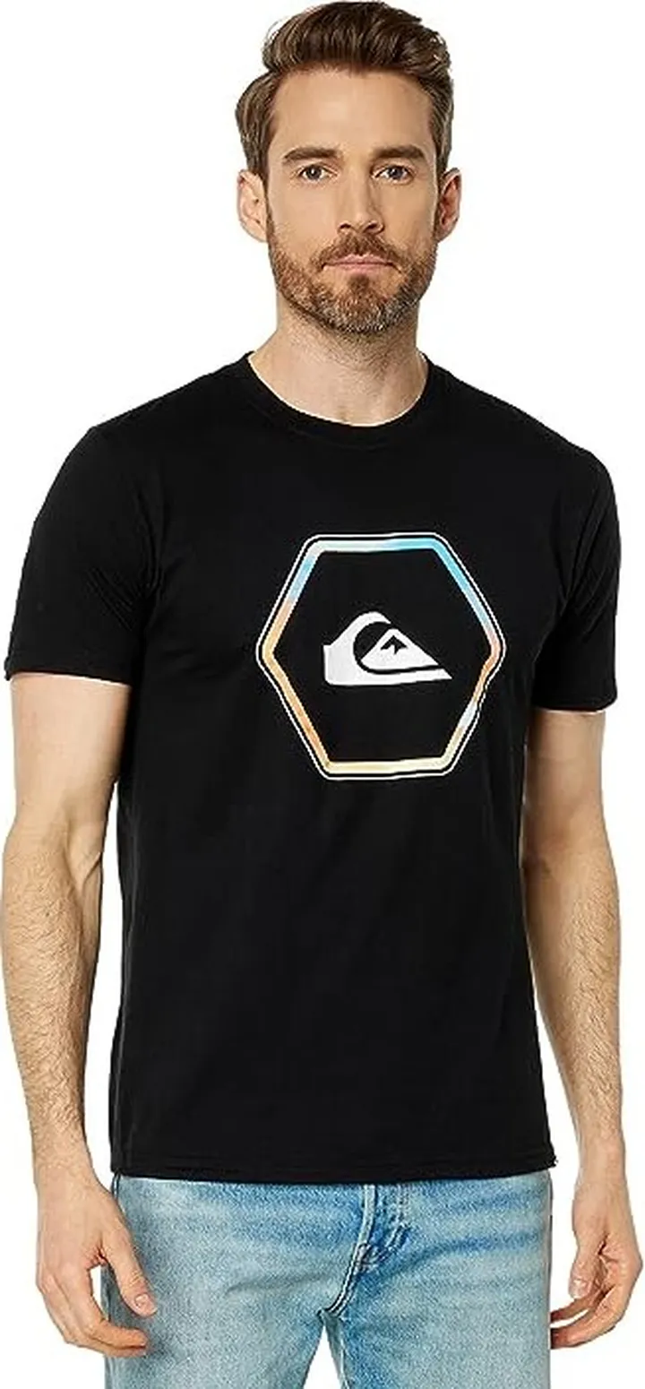 Quiksilver In Shapes Short Sleeve Tee (Black) Men's Clothing
