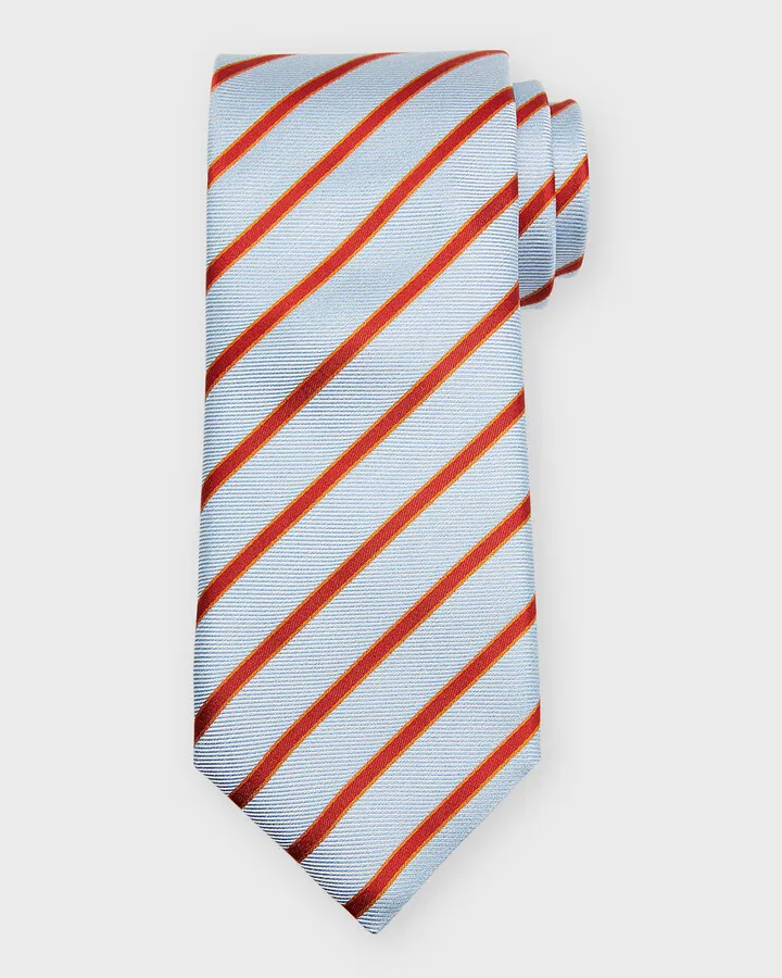 Men's Stripe Jacquard Silk Tie