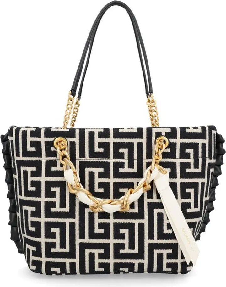 Balmain 1945 Jacquard Monogram Soft Tote Bag