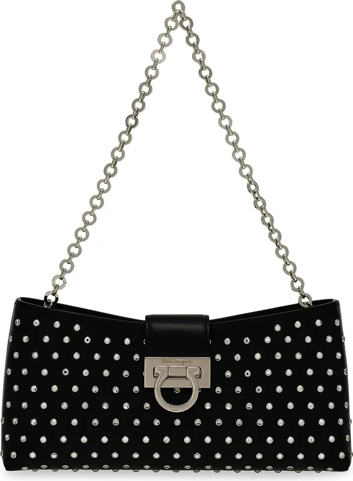 Trifolio Crystal Beaded Shoulder Bag