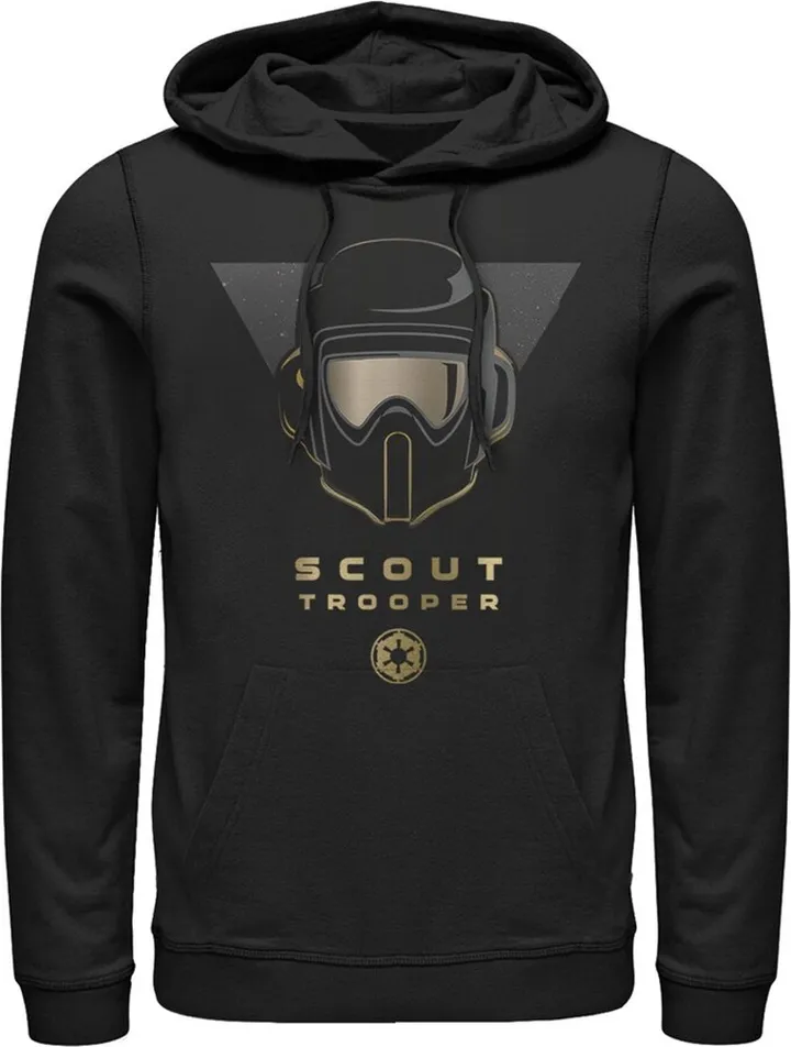 Men's Star Wars Jedi: Fallen Order Scout Trooper Helmet Pull Over Hoodie - Black - Small