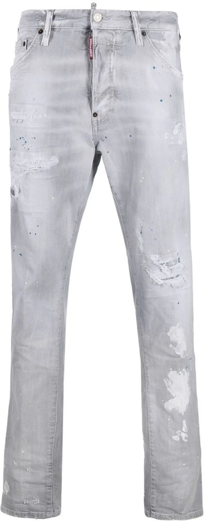Ripped-Detail Denim Jeans