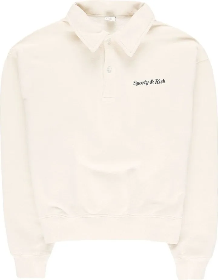 Long-Sleeve Cotton Polo Shirt
