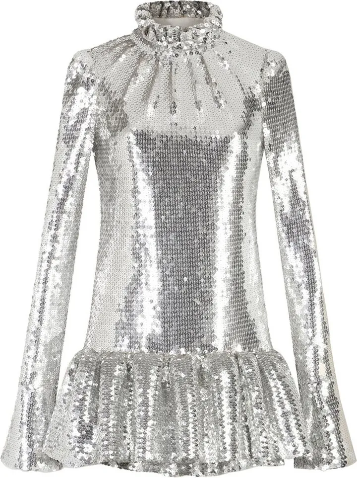 Sequined Ruffled Minidress