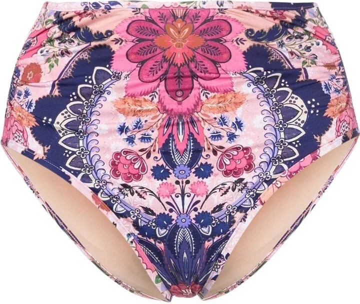 Laurel floral-print bikini bottoms