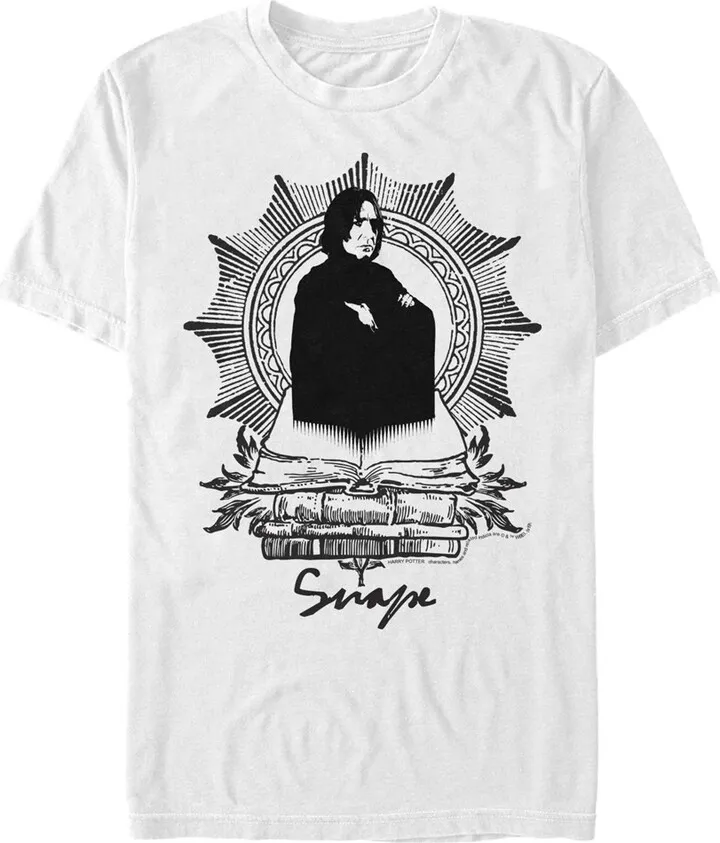 Men's Harry Potter Professor Snape Frame T-Shirt - White - 3X Large